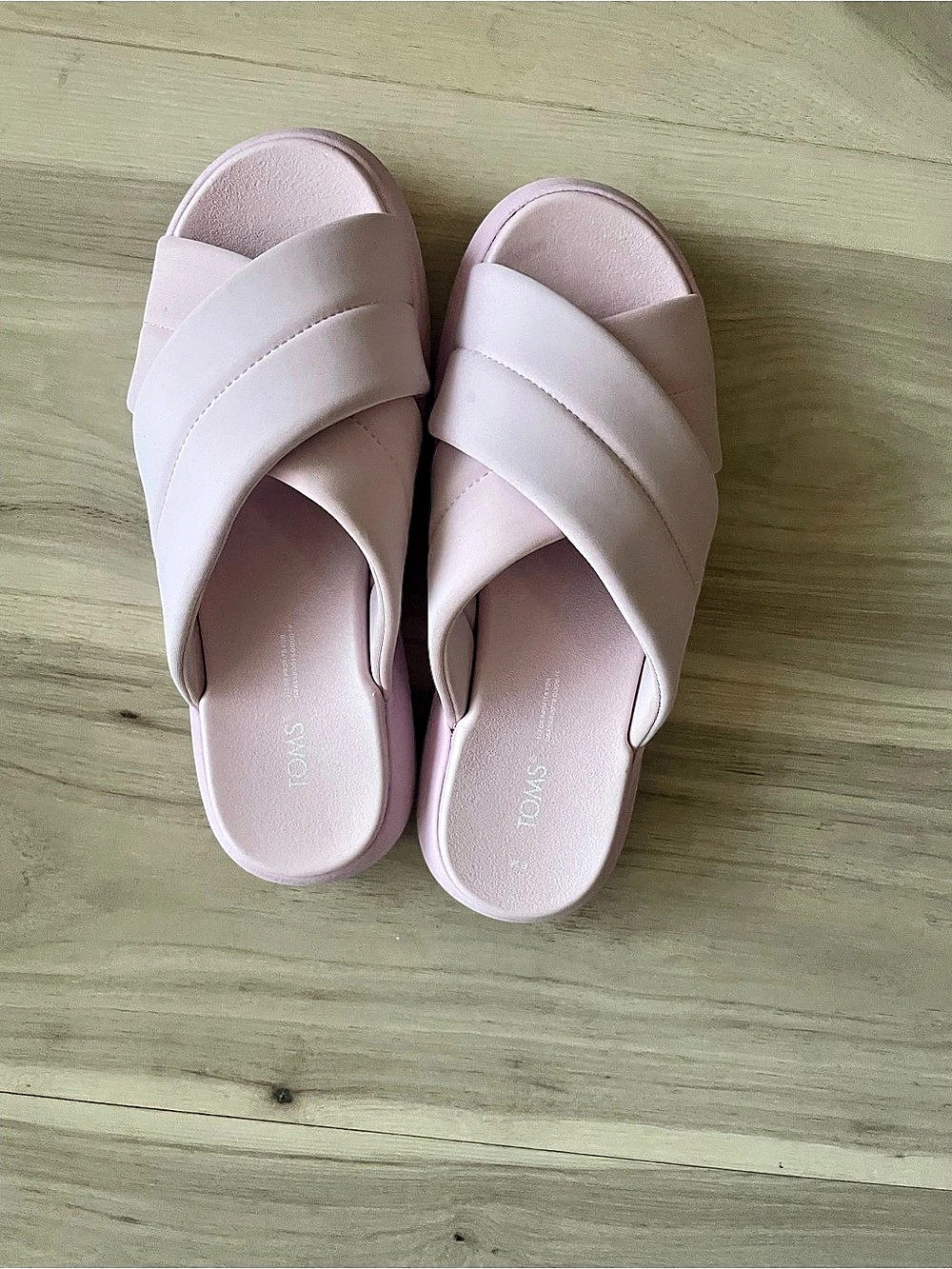 TOMS Alpargata Mallow Crossover Slide Sandals Pink US 9